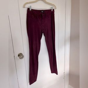 Maroon Mossimo faux suede pants